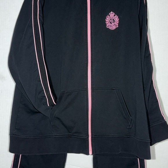 Ralph Lauren Pink And Black Track Suit 1x A1-J168 - Picture 1 of 16